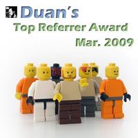 Duan's Top Referrer Award Mar. 2009