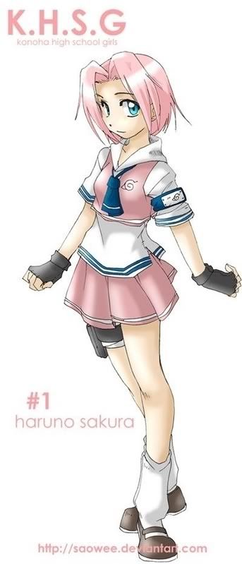 Sakura in her school uniform Pictures, Images and Photos