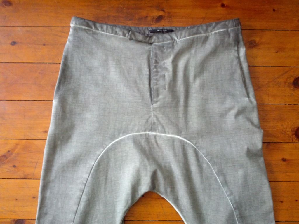 comme des garcons drop crotch pants