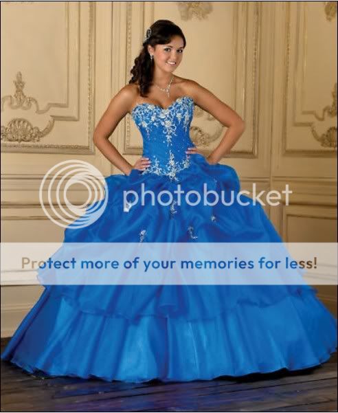 Hot Sale  2012 Blue Prom Dress Quinceanera Dreses Size 4 6 8 10 